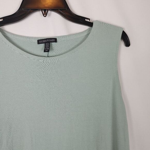 Eileen Fisher Scoop Neck Viscose Jersey Tank Dress - Picture 2 of 6